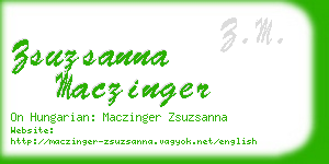 zsuzsanna maczinger business card